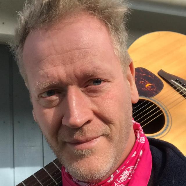 BG in red bandana and guitar